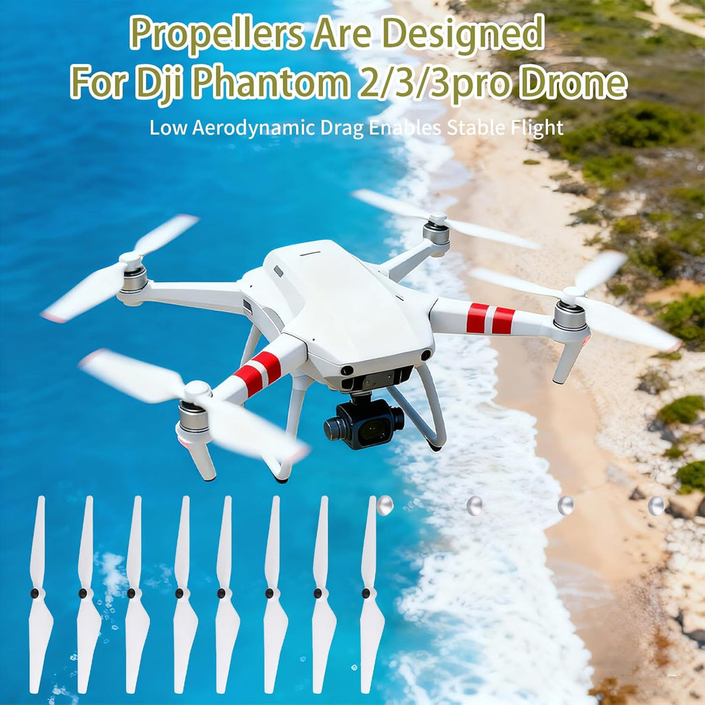 4 Pairs Replacement 9450 Self-Tightening £¨CW/CCW £© Propellers £¬ for DJI Phantom 2, 3 Professional, Advanced Series?,Low Noise Propeller, Replacement Parts for Drone Blades