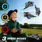 Foam Remote Control Airplanes, RC Planes with Light, RC Airplane Fighter Jet for Kids Adults 8-16, 360¡ã Flip, Stunt Roll, Drones for Kids 8-12, Airplane Toy Gifts for Kids Boys(Blue)