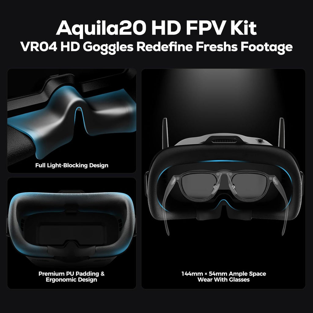 BETAFPV Aquila20 HD FPV Kit with 1080P Camera, Altitude Hold, DVR Function, Built-in P1 HD Digital VTX, Supported 3 Modes, 2S Propulsion System Remote Controller Drone Quadcopter for FPV Beginner