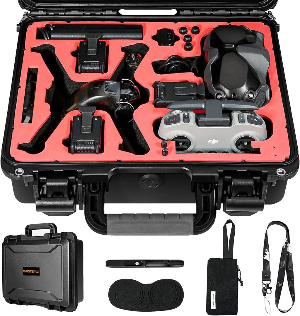 GAGITERVR Hard Carrying Case for DJI FPV Drone, Waterproof Suitcase for FPV Combo Fly More and Accessories Safe and Portable