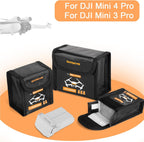 Lipo Battery Safe Bag Fireproof Safety Charging Storage Bag For DJI Mini 5/4/3 Pro Battery Accessories (Large - for 3pcs batteries)
