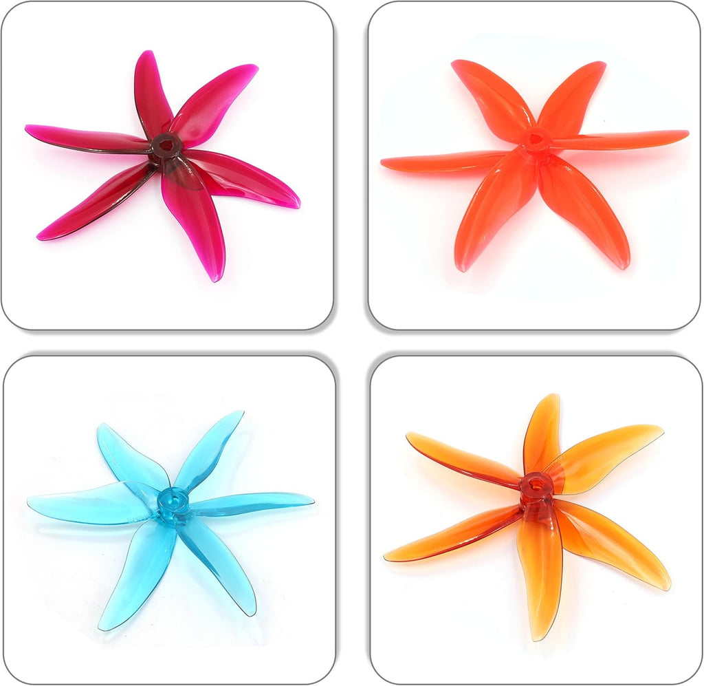 Gemfan Hurricane 51499-3 Blades PC Propellers Tri-Blade 5 Inch Props Compatible with 2205-2306 Brushless Motor for Popo RC Quadcopter FPV Racing/Freestyle Drone