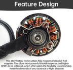 ECO II 2807 Brushless Motor 1300KV 3-6S RC Motor for RC FPV Racing Multicopter RC Drone Quadcopter Spare Parts RC Parts, rc Plane Motor Drone Motor 4PCS