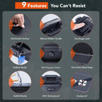 Lykus HC-3910 Waterproof Hard Case with Customizable Foam Insert, Interior Size 15.31x8.94x4.53 in, Suitable for camera, lens, drone, mic, flashlight, telescope, action cam, electronics,tools,and more