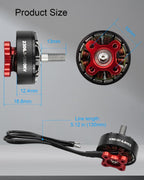 FPV Drone Motor 2306.5 1800KV 6S Brushless Motor Fit for FPV Racing Drone QAV Quadcopter, 4 Pcs