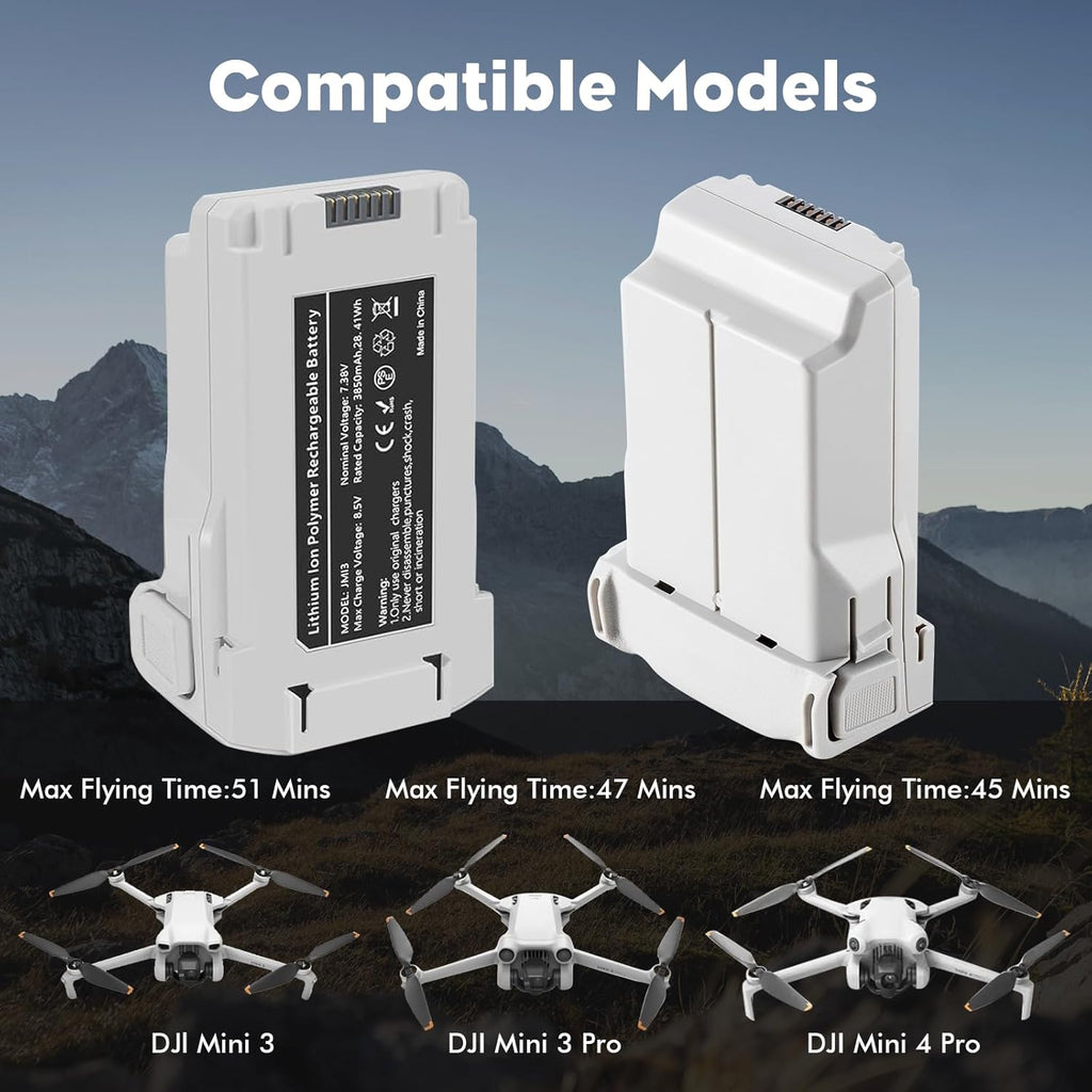 Intelligent Flight Battery Plus for DJI Mini 4 Pro/Mini 3 Pro/Mini3,3850mAh 47 Mins Flight Time Upgrade 2025
