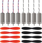 8pcs 8520 Coreless Motor 8.5 x 20mm Brushed Motors Hollow Cup Drone Motor+ 8pcs 55mm CW CCW Propeller for DIY Micro Quadcopter RC Drone