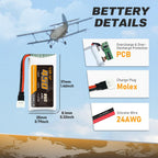 3.7V Lipo Battery 450mAh High Capacity 25C RC Molex Drone Battery with 5-in-1 Charger for SYMA Q11 AT-96 TR-C385 TR-P51 TR-F22 H99W H31 H6C H98 Holy Stone HS170G HS170 HS170C HS230 Quadcopter