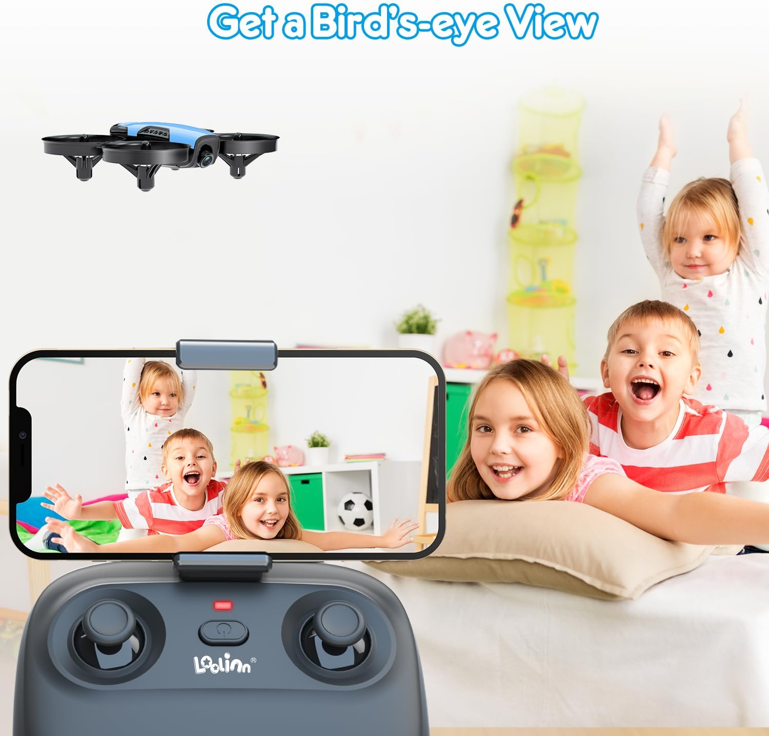 Loolinn | Drone for Kids Gift with Camera - Mini Drone, Remote Control Quadcopter Drone with 90¡ã Adjustable Camera, Photos and Videos, Safe for Kids, Easy to Fly (Gift for Boys and Girls)