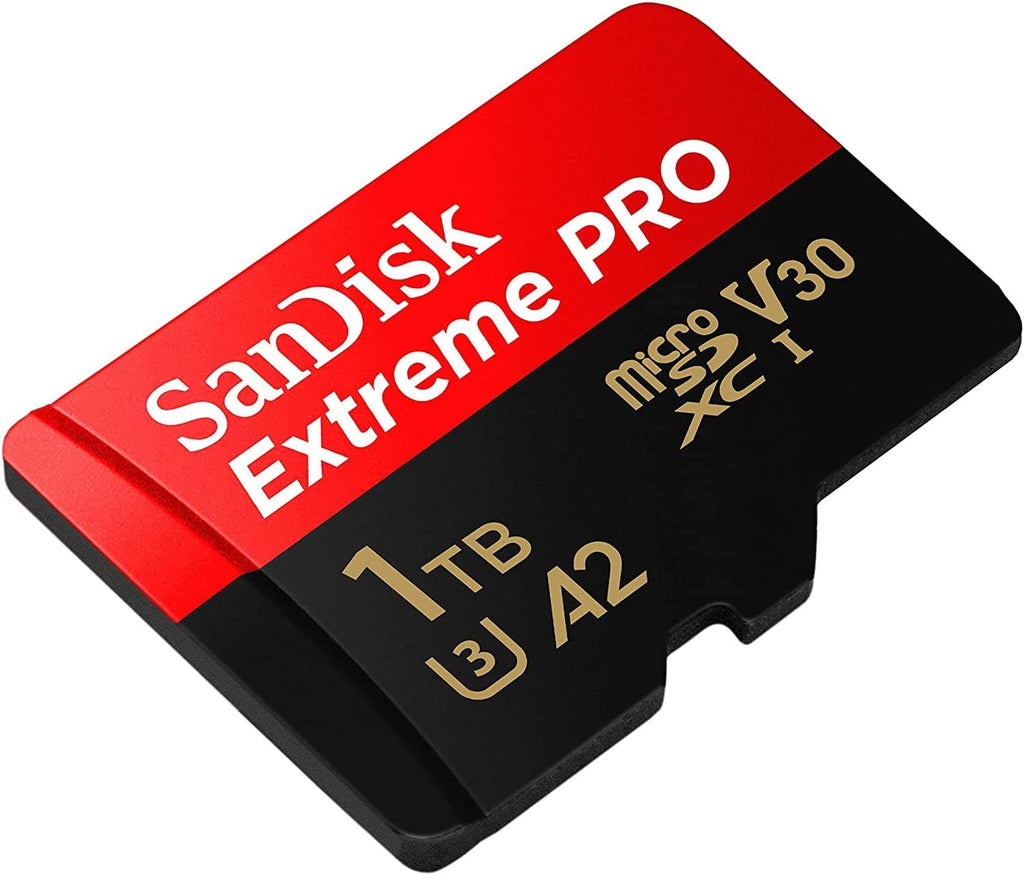 SanDisk MicroSD Card 1TB Extreme Pro Compatible with DJI Avata 2, Mini 4K Drones (SDSQXCD-1T00-GN6MA) V30 Card 200 MB/s - Bundle with 1 Everything But Stromboli MicroSDXC Card Reader