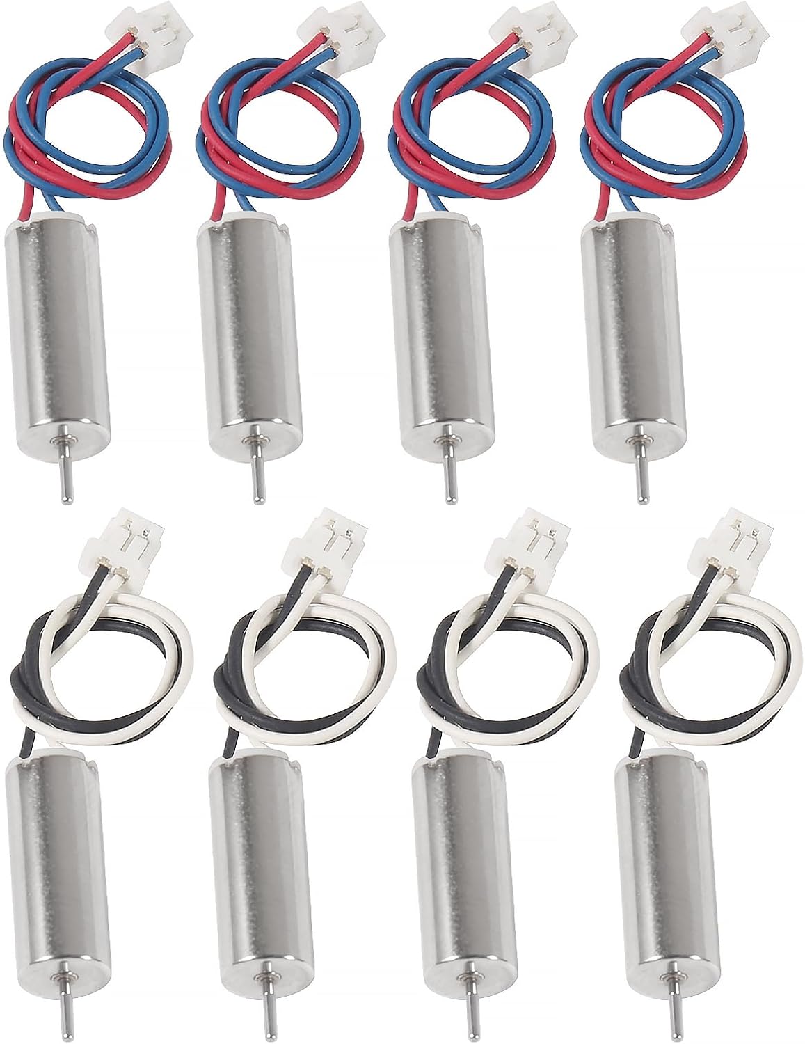 8pcs 615/6x15mm Motor 19000KV Insane Tiny Whoop Drone Frame Brushed Motors 4CW 4CCW Coreless Motor with JST-1.25 Connector for Model Aircraft/UAV/Quadcopter/Toy Aircraft, etc