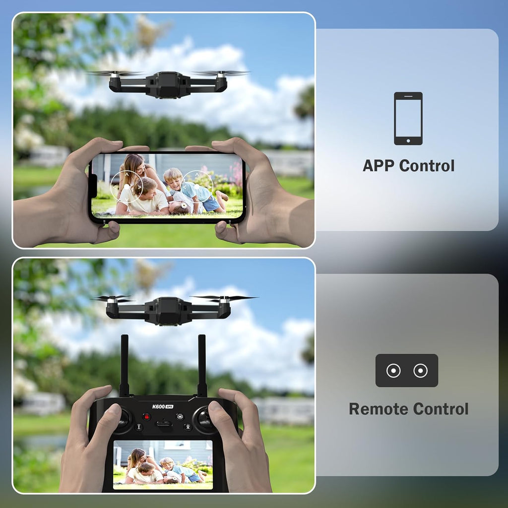 GPS Drone with EIS Camera 4.5 LCD Screen on Controller, FPV Drones Al Track&Orbit Mode with Professional with Auto Return Follow Me for Adult Beginner, GPS Brushless Drone Long Range Circle Fly,Under 249g