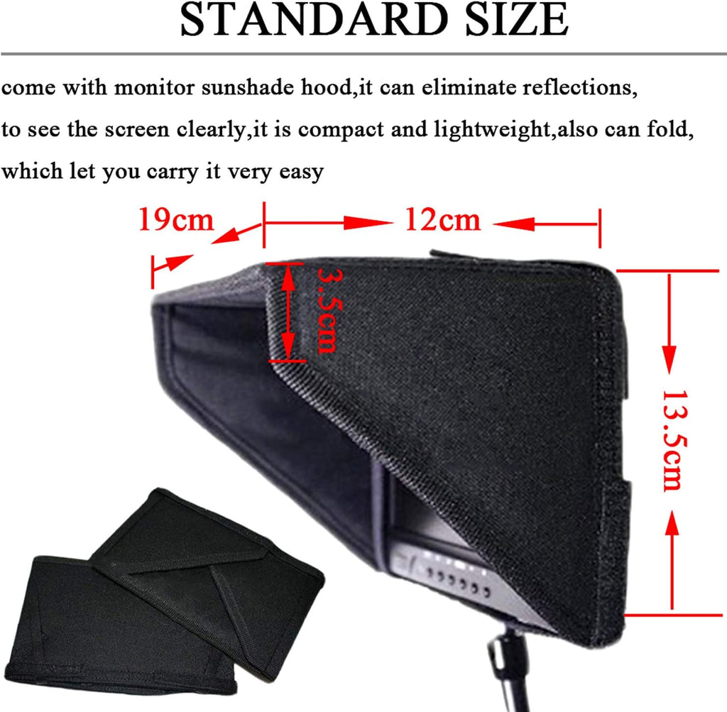 RC 7 Inch FPV Monitor 1024x600 IPS LCD Display Screen Monitor with Hood Sun Shield for RC FPV Drone Quadcopter