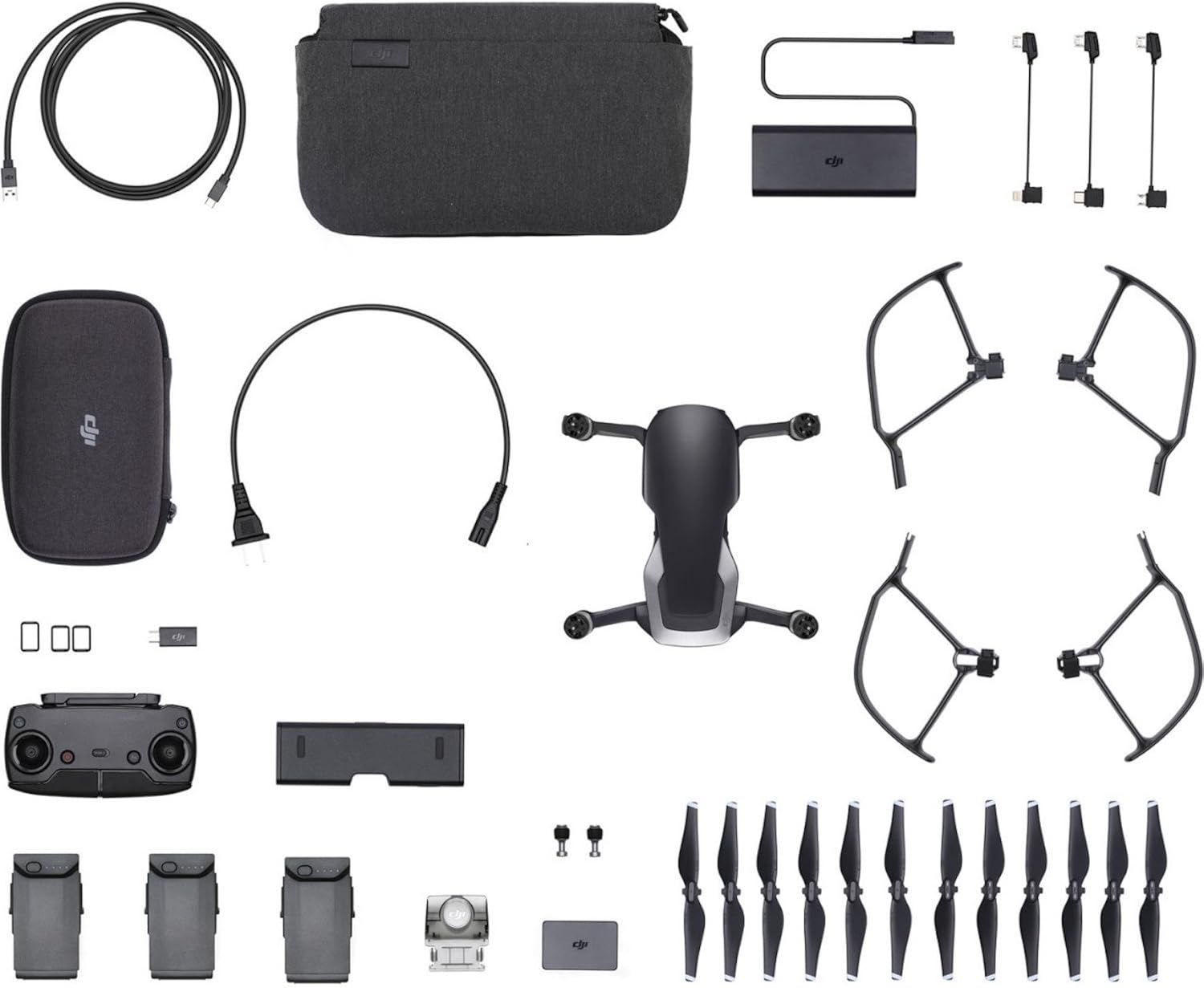 DJI Mavic Air Fly More Combo Onyx 4K Drone Electronics, Black (CP.PT.00000156.01)