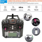 FS-i6X 10 Channels RC Transmitter and Receiver FS-iA10B 2.4GHz Fly AFHDS2A Sky Radio Control System for FPV Drone Quadrotor, Fixed Wing, RC Car and Boat (Mode 2 Left-Hand Throttle) Black