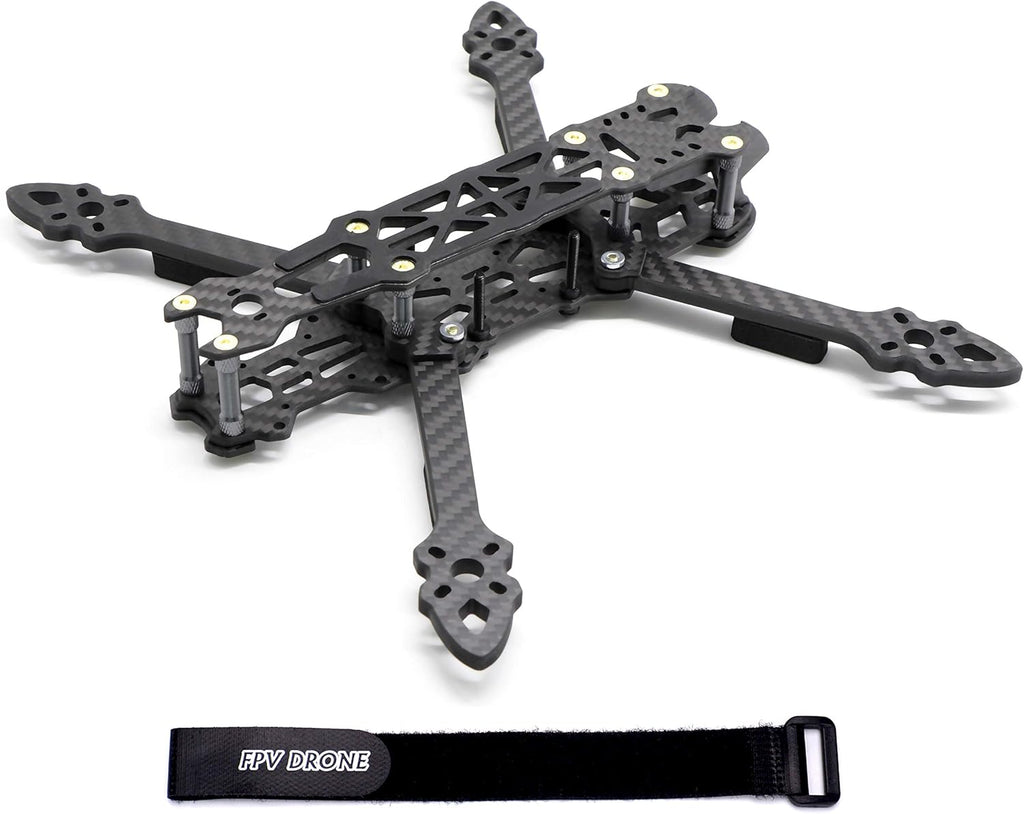 225mm FPV Racing Drone Frame Carbon Fiber 5 inch Quadcopter Freestyle Frame Kit with Lipo Battery Strap