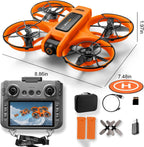 Upgraded Drones with Camera 2K for Adults & Beginners, 4.5inch LCD Screen Remote Control with Gesture Control, Brushless Motor FPV Drone, Follow Me, Auto Hover, 2 Batteries 30 Mins Flight, Includes Carry Case