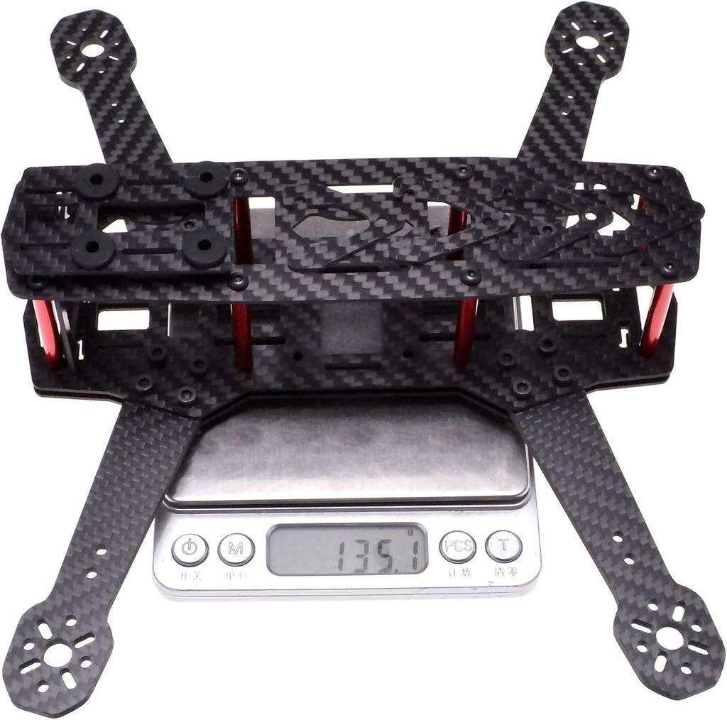 Readytosky 250mm FPV Racing Drone Frame 5 Inch Carbon Fiber Quadcopter Frame Kit with 4mm FPV Frame Arms+Lipo Battery Strap