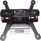 Readytosky 250mm FPV Racing Drone Frame 5 Inch Carbon Fiber Quadcopter Frame Kit with 4mm FPV Frame Arms+Lipo Battery Strap