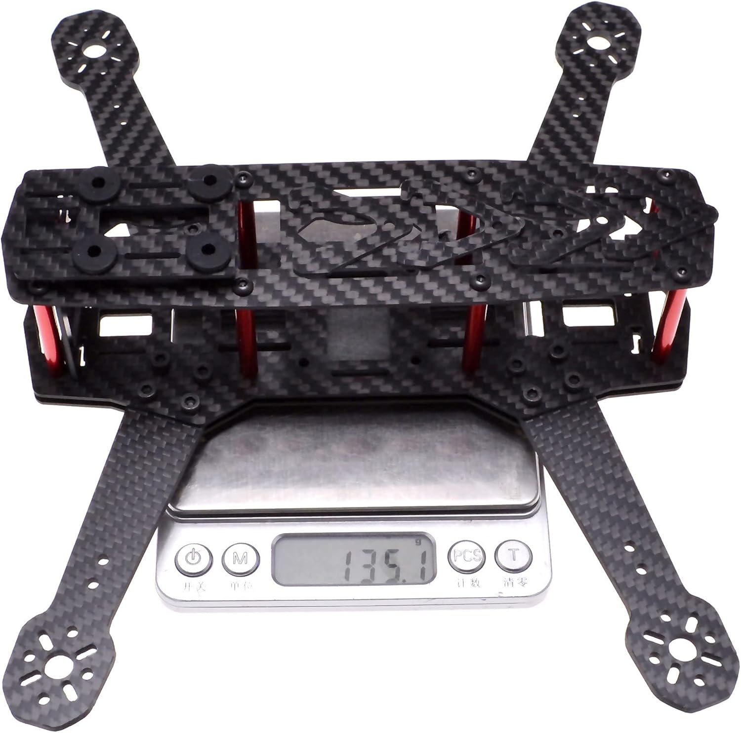Readytosky 250mm FPV Racing Drone Frame 5 Inch Carbon Fiber Quadcopter Frame Kit with 4mm FPV Frame Arms+Lipo Battery Strap