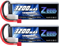 Zeee 3S Lipo Battery 3200mAh 11.1V 50C Soft Case Battery with T Connector for RC Airplane RC Helicopter RC Car RC Truck RC Boat UAV Drone FPV(2 Pack)