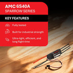 Sparrow Series AMC 6S40A ESC Drone Motor Controller - Lightweight Drone Components, PWM Electronic Controllers for Brushless Motors, 2-6s LiPo