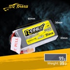 TATTU R-Line 850mAh 14.8V 95C 4S LiPo Battery Pack with XT60 Plug for Multirotor FPV from Size 100 to 180