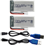 Blomiky 2 Pack 3.7V 1S 1200mAh Li-PO MX2.0 Plug 25C Batteries and 2 Cables Suitable for Syma X5SW X5SC RC Quadcopter Helicopter Drone / 3.7V 1200mAh MX2.0 * 2