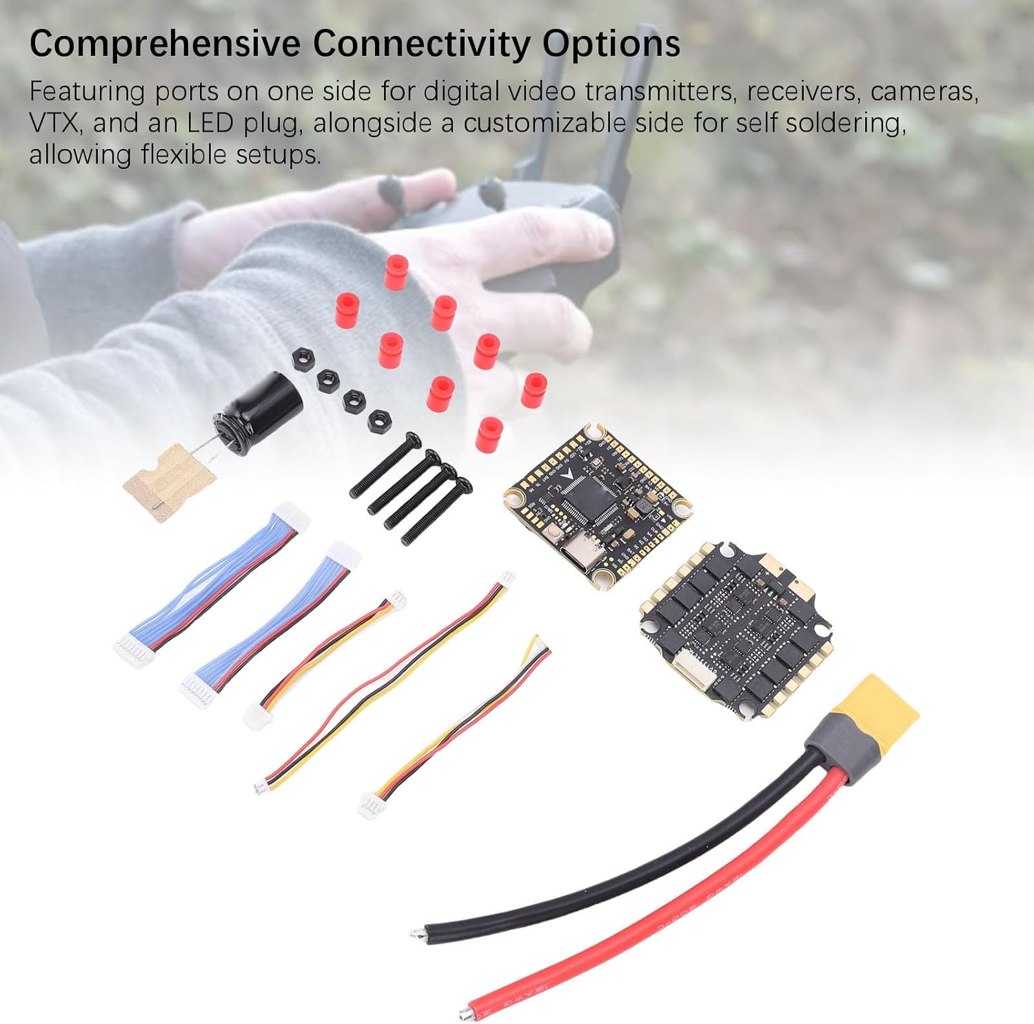 CCYLEZ 60A High Performance SpeedyBee Plastic Drone ESC Controller Stack for RC Drone Enthusiasts
