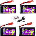 3.7V Lipo Battery 900mAh JST Plug 932540 for MJX Syma Holy Stone Sky Viper RC Quadcopter Drone X56W X400 X400W X300C X400C X800 HS110 HS200 S670 V950hd S1750 V2450 with Chargrer