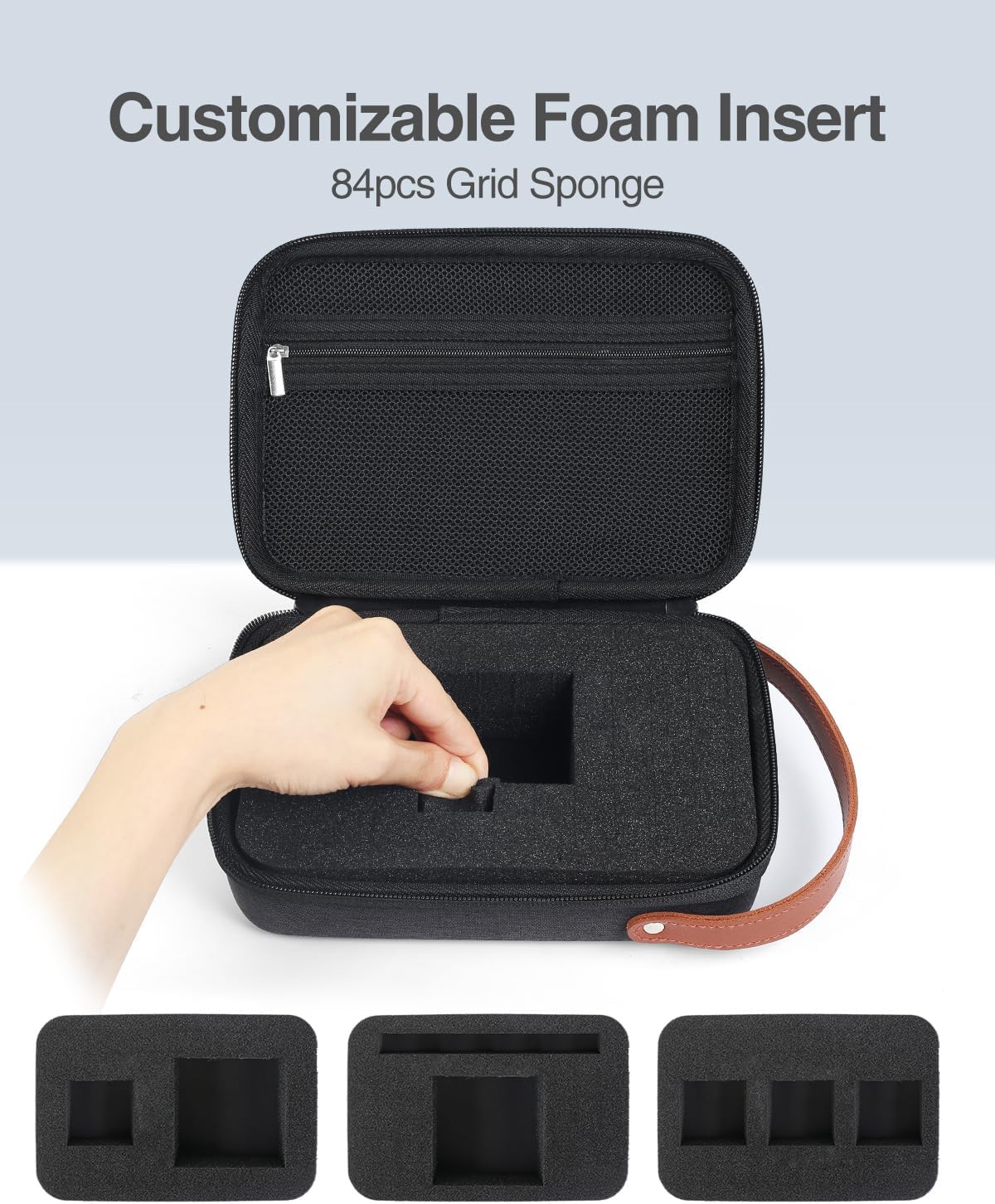 Luxtude Hard EVA Case with Foam, Hard Sided EVA Shockproof Camera Organizer Case, Travel Carrying Cases for Drones, Digital Products, Electronic Instruments, etc.