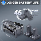 Contixo Foldable 4K Cinematic F29 Drone for Adults & Hobbyists, 3-Axis Gimbal, 5 Touchscreen Remote, GPS Return Home, Follow Me, Orbit Mode, Brushless Motor, 46 Min Flight Time (2 Batteries), 3KM Range