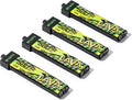BETAFPV 4pcs Lava II 580mAh 1S Battery 3.8V 95C LiHV Battery with BT2.0 Connector, Compatible with 1-2S Tiny Whoop Drone Quadcopter Like Air75, Meteor75 Pro, Cetus Pro, Cetus X Brushless Drones