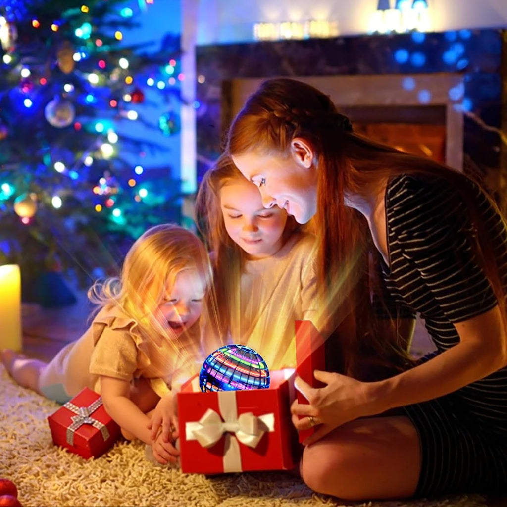 Ivtivfu Flying Orb Ball (Blue, 2025 Upgraded) with Dazzling Lights, Magic Hover Spinner, Cool Boomerang Drone, Floating Cosmic Globe, Kids Toys Gifts for 6 7 8 9 10 Year Old Boys Girls
