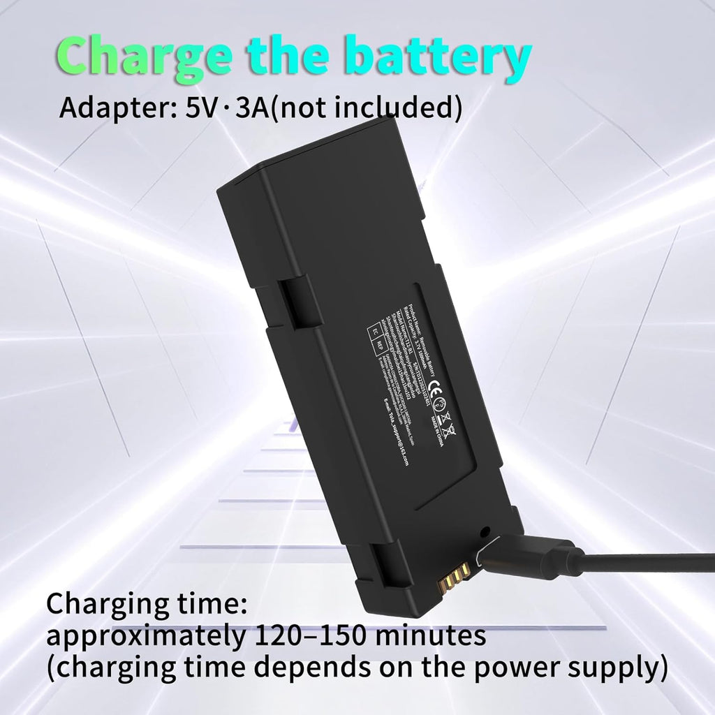 3.7V 1800mAh Lithium Polymer Battery with USB Charging Cable Replacement Power for M18LCD Drone