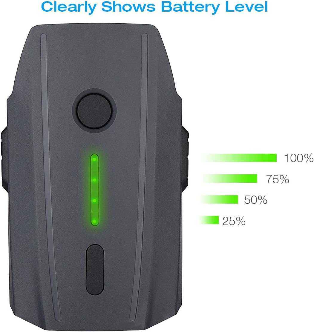 Mavic Pro Battery, 2-Pack 11.4V 3830 mAh LiPo Intelligent Flight Battery + Safe Bag Replacement for Mavic Pro & Platinum & Alpine White Drone