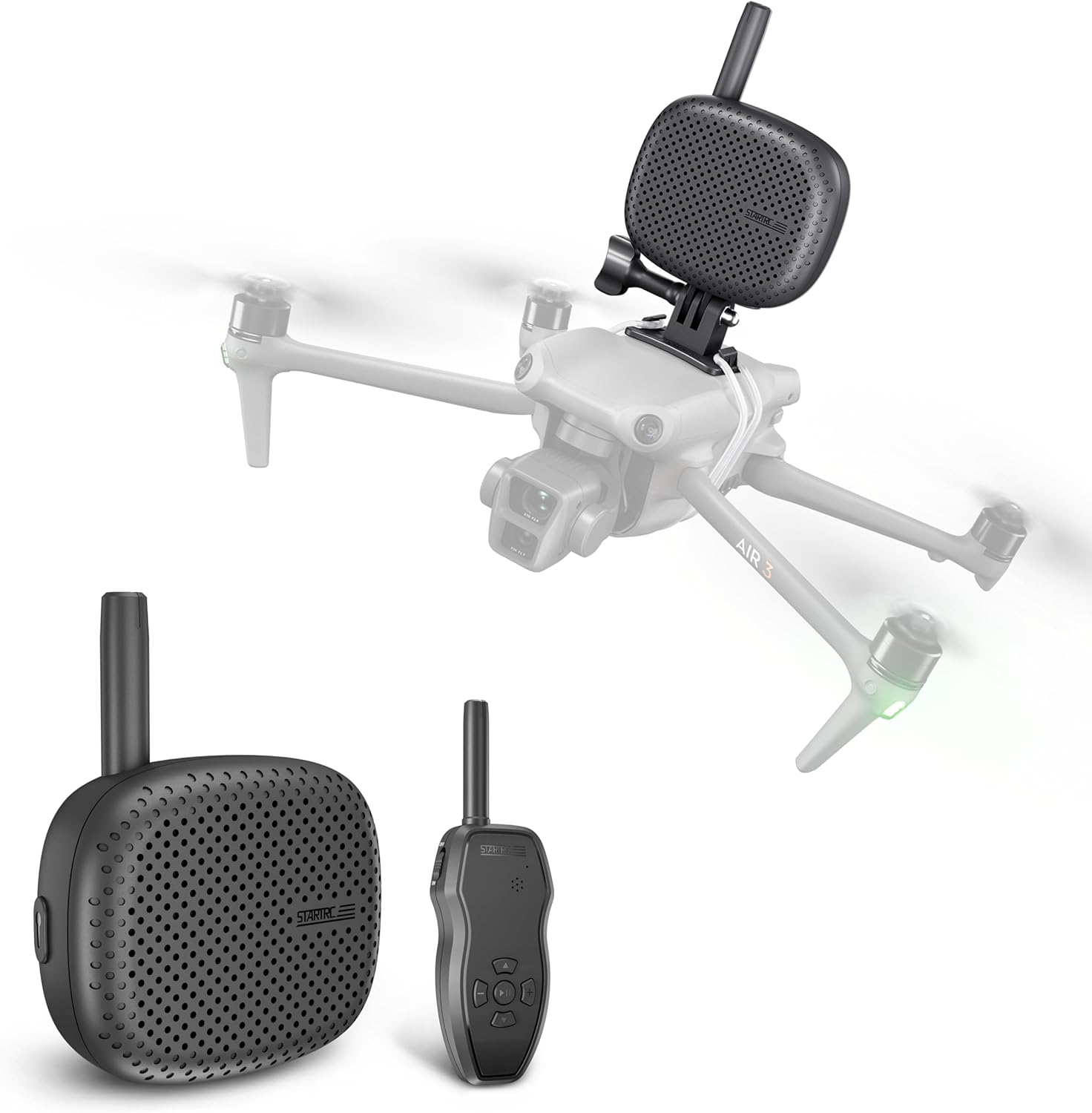 STARTRC Drone Speaker Real-Time Megaphone Portable Interference-Free Long Distance Microphone for DJI Air Series/Mavic 3 series/Mavic 2/Avata Series/Holy Stone Drone