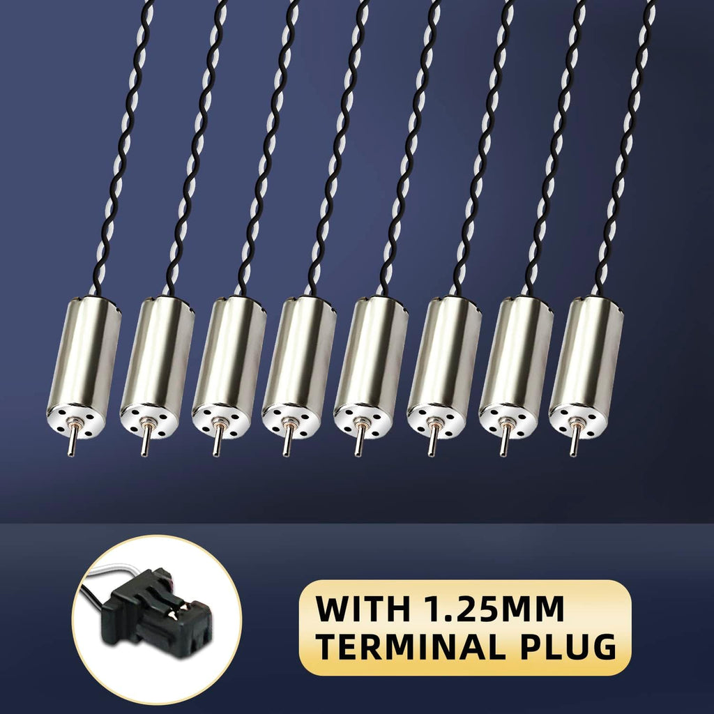 8 Pack 8520 Motor 8.5x20mm Coreless Brushed Motor 3.7V 53000Rpm Mini DC Motors