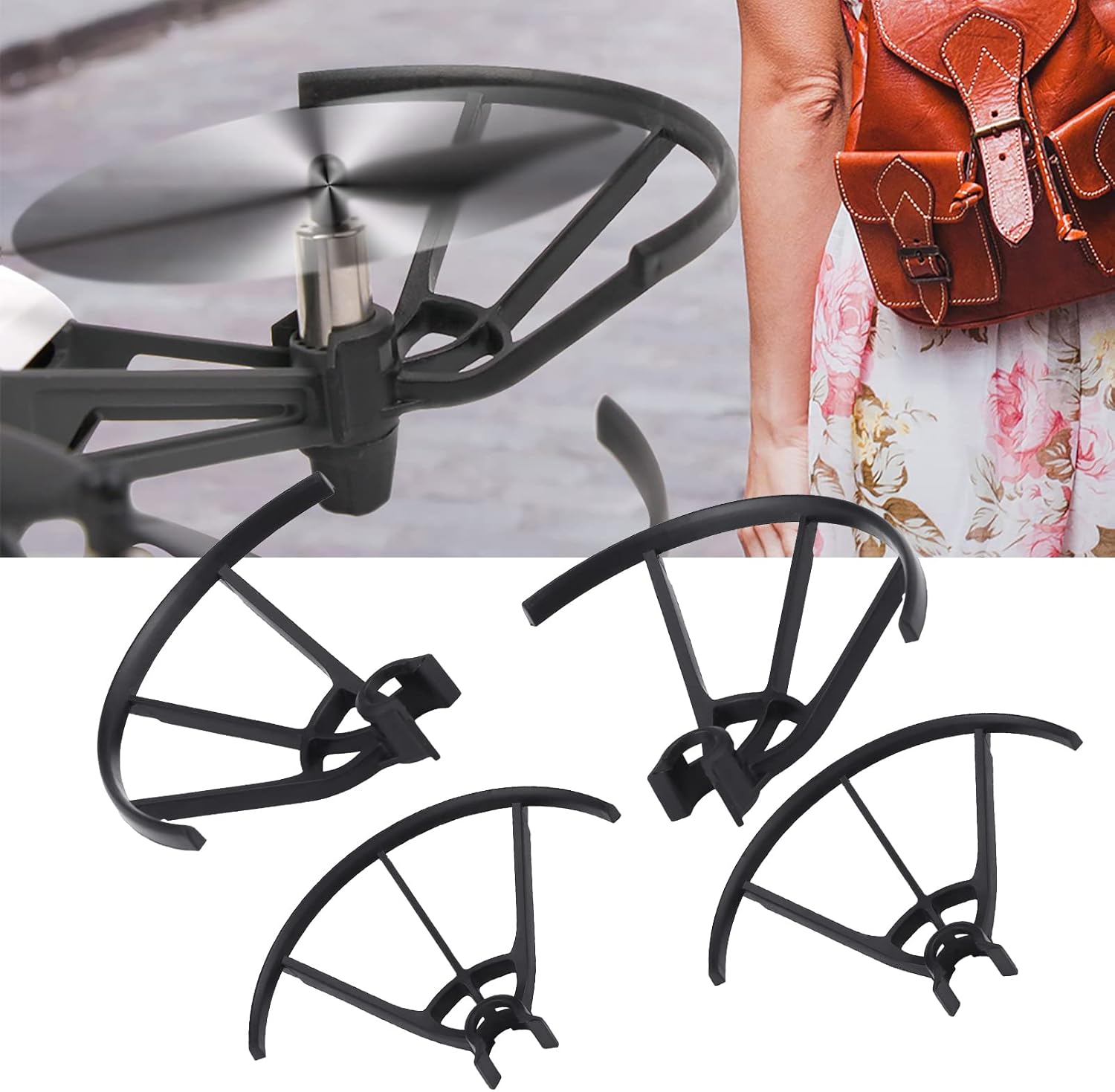 4pcs / Set Drone Propellers Protectors Blades Guard Protective Cover Accessory for Safe Flying Indoor and Low Speed Flights Quick Release Props Bumper Protector