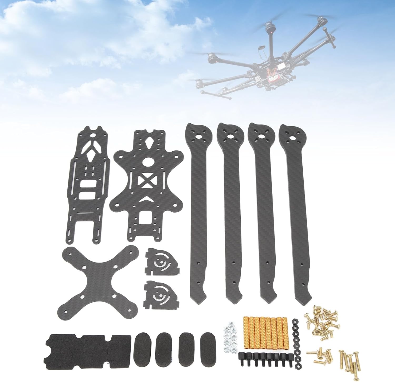 FPV Drone Frame Kit, 9 Inch Drone Frame with 390mm Wheelbase for Quadcopter Build