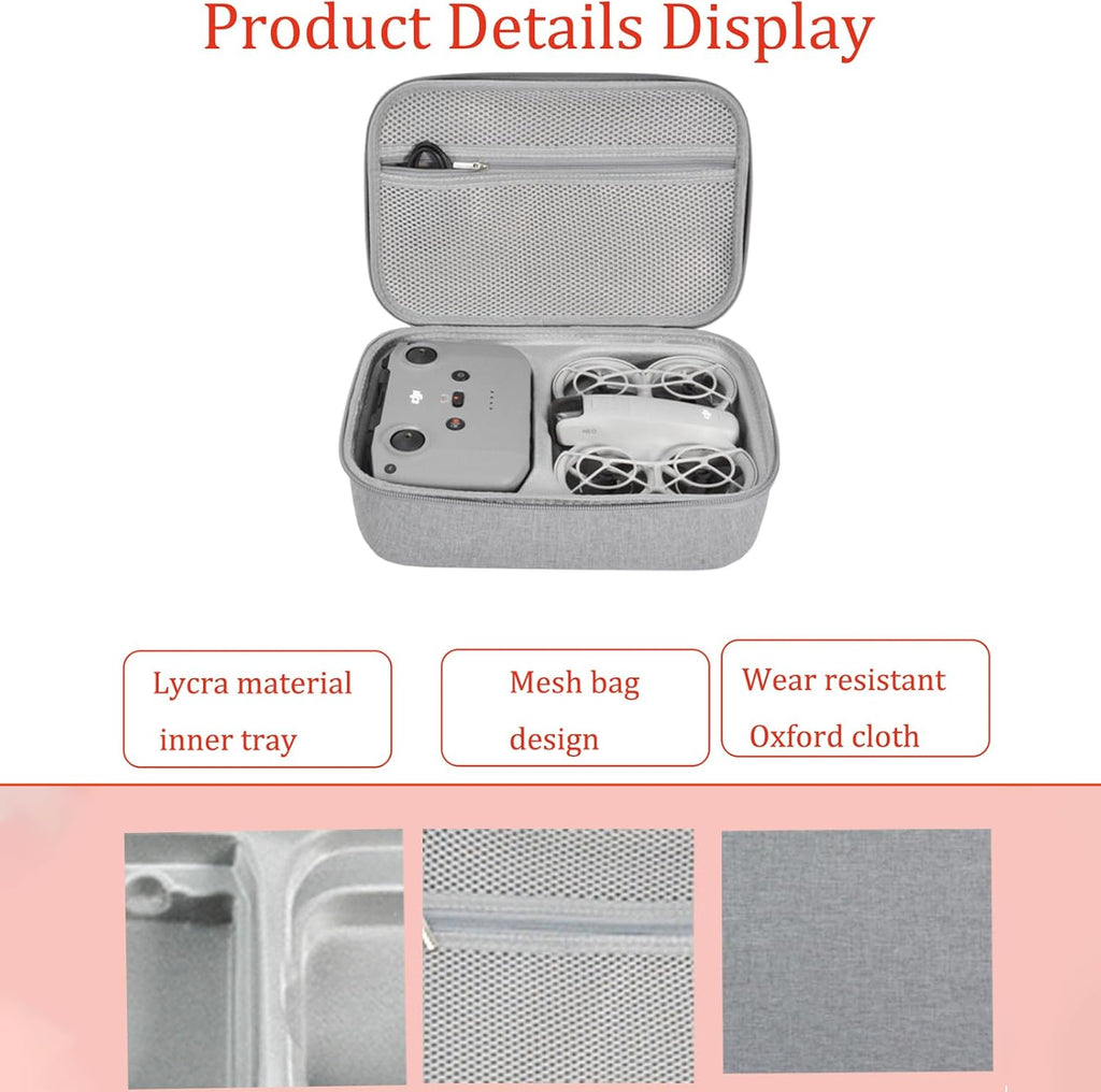 durable hard dji neo case, shockproof dji neo drone case for DJI drone combo, RC-N3 remote controller, batteries and other accessories
