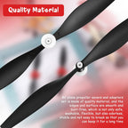 Riakrum 6 Sets Spare Rc Plane Propellers Airplane Carbon Fiber Nose Cone Compatible with Tr-p51 Rc Plane 4 Channel Remote Control Airplane with Propeller Savers and Adapter