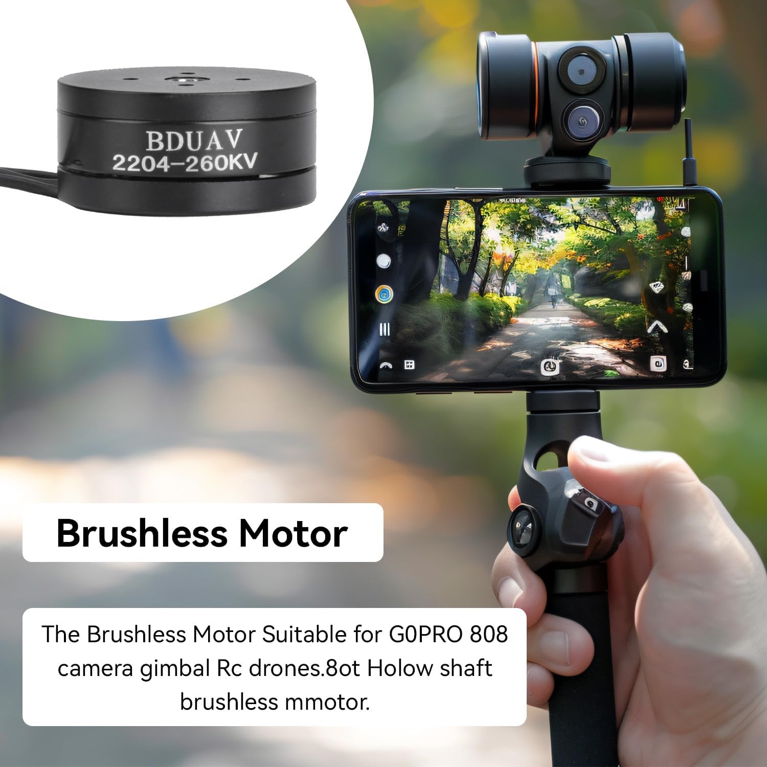 Hapivida Outdoor Brushless Motor 260kv RC Drones Bl Camera Accessory for Gimbal