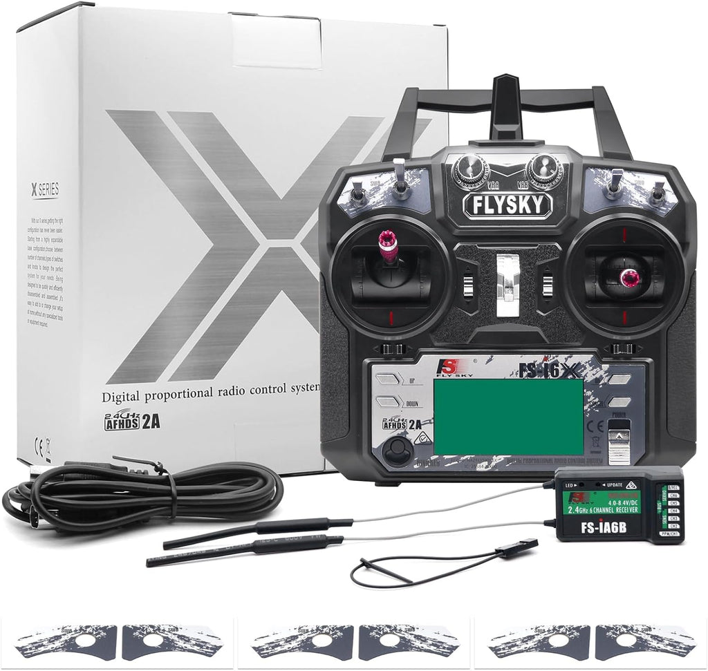 Flysky FS-i6X 6CH 2.4GHz RC Radio Transmitter Controller with iA6B Receiver for FPV Drone RC Helicopter Quadcopter Car Boat