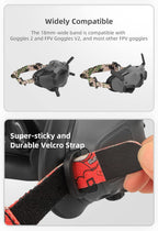CAPART Head Strap Band for DJI Avata Goggles 2 and DJI FPV Goggles V2, Head Strap with Battery Pocket (Red)