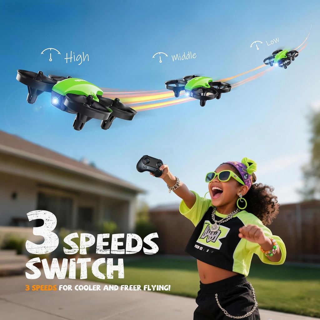 V995 Mini Drone for Kids and Beginners, Indoor Outdoor Quadcopter Plane for Boys Girls with 3D Flips,360¡ã Rotation,Circle Fly,Auto Hover, Headless Mode and 3 Batteries,Gift for Boys and Girls