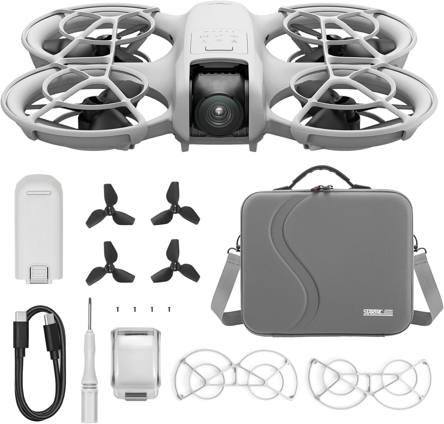 DJI Neo Palm Sized Lightweight Drone and Portable Storage Bag with Custom Interior for DJI Neo Bundle (2 Items)