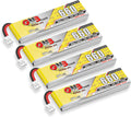 Crazepony 660mAh 1S LiPo Battery, 4PCS 3.8V LiHV Batteries 90C/180C JST-PH2.0 Connector for Eachines Trashcan Emax Tinyhawk Freestyle II Snapper7 Mobula7 75mm Micro FPV Racing Drone