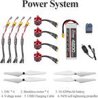 HAWK¡¯S WORK F450 Drone Kit to build, DIY Quadcopter Set, Frame + ESC + Brushless Motor + Prop + Accessory + Guild Book & Video (D)