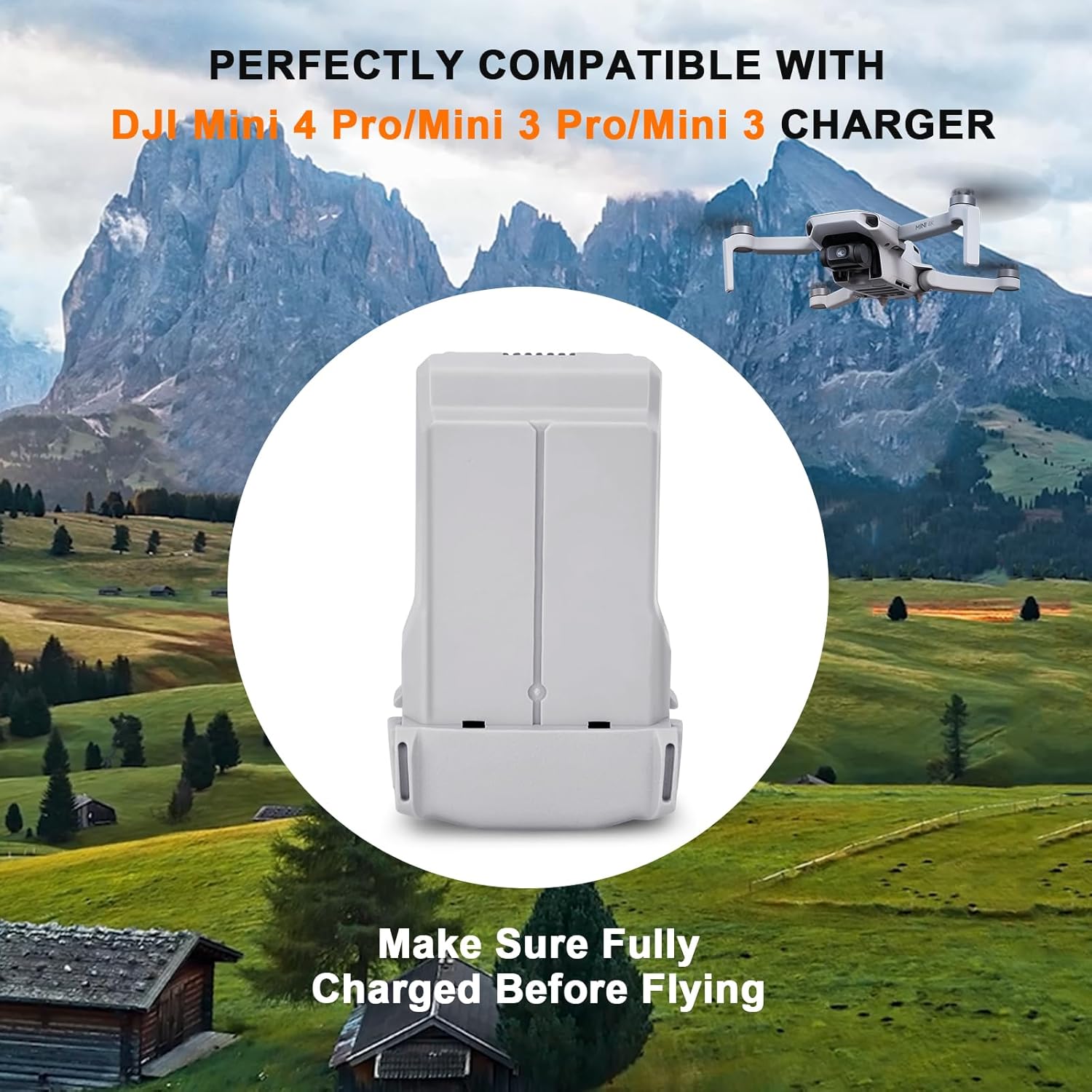 Intelligent Flight Battery Plus Compatible with DJI Mini 4 Pro, Mini 3 Pro, Mini3 Drone, Upgraded Drone Battery Replacement Parts 3850mah 7.38V